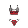 Subblime - 955540 Ensemble Soutien-Gorge À Fermeture Éclair En Cuir Verni Rouge L/Xl